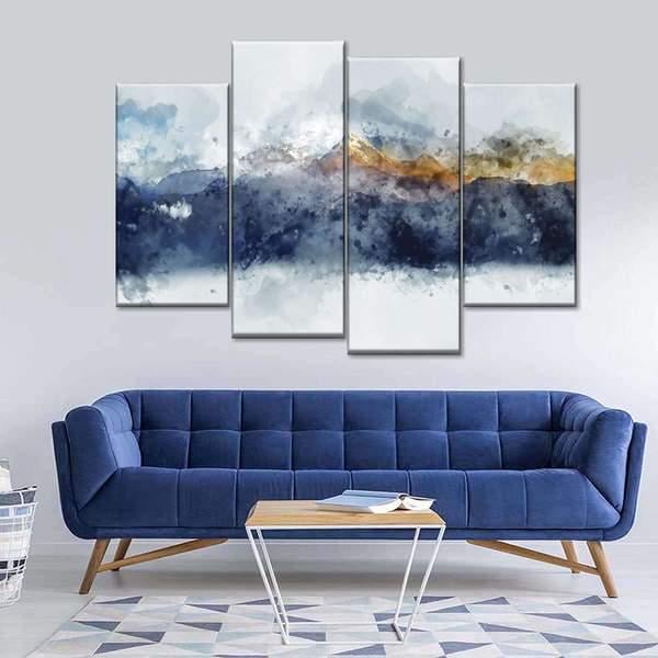 Модульная картина KIL Art Горный пейзаж из четырех частей 89x56 см (M4_M_11)