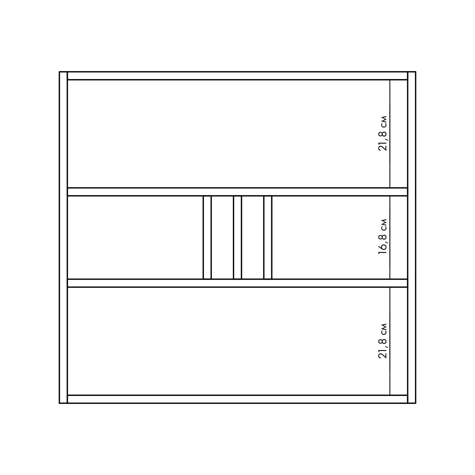 Полиця Колумбус 71,8х66,8х18 см Білий (83C1) - фото 4