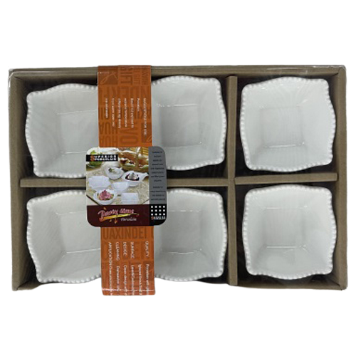 Соусниці порцелянові Stenson R90523 25,5x17x3,5 см 6 шт. (583809)