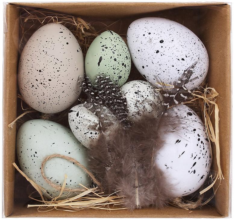 Набор декоративных пасхальных яиц 8 яиц.