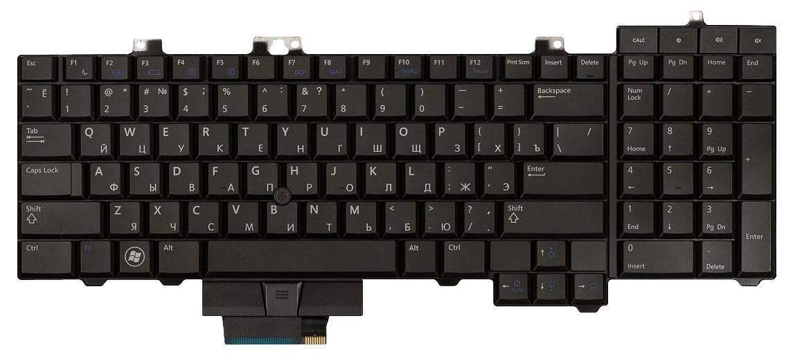 Клавиатура для ноутбука Dell Precision M6400/M6500 Point Stick с подсветкой Light EN Black