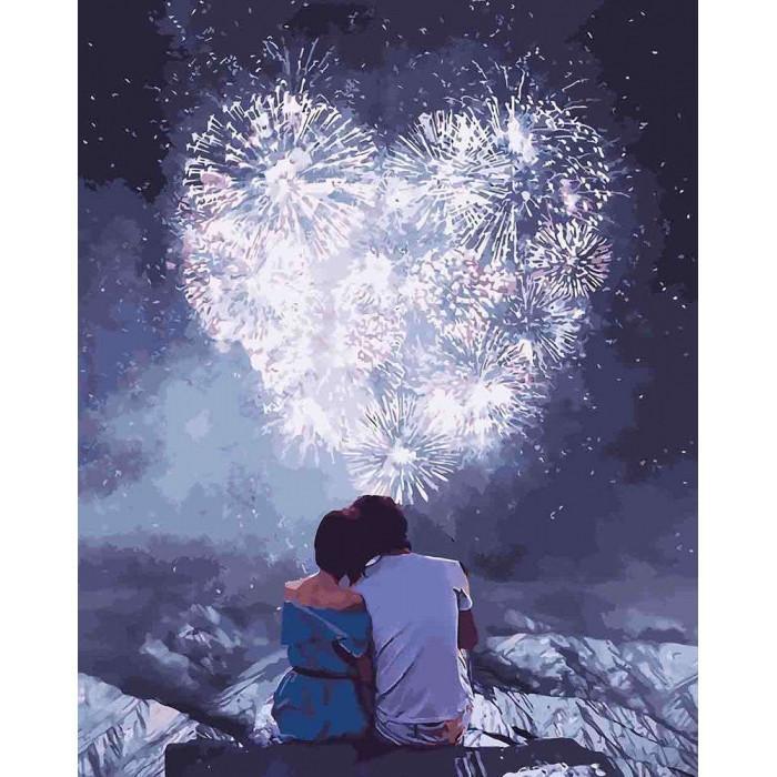 Картина по номерам Идейка Влюбленные сердца КНО4527 40х50 см