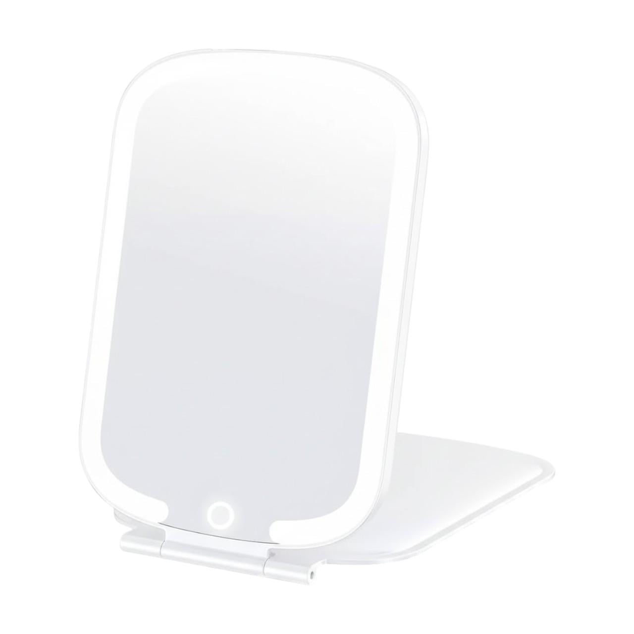 Дзеркало портативне з LED-підсвіткою Travel Makeup Mirror With 3-Color LED Lighting USB (31767068)