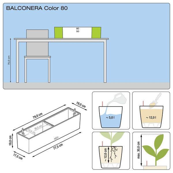 Вазон умный Lechuza Balconera Color 80 12 л Белый (15680) - фото 4