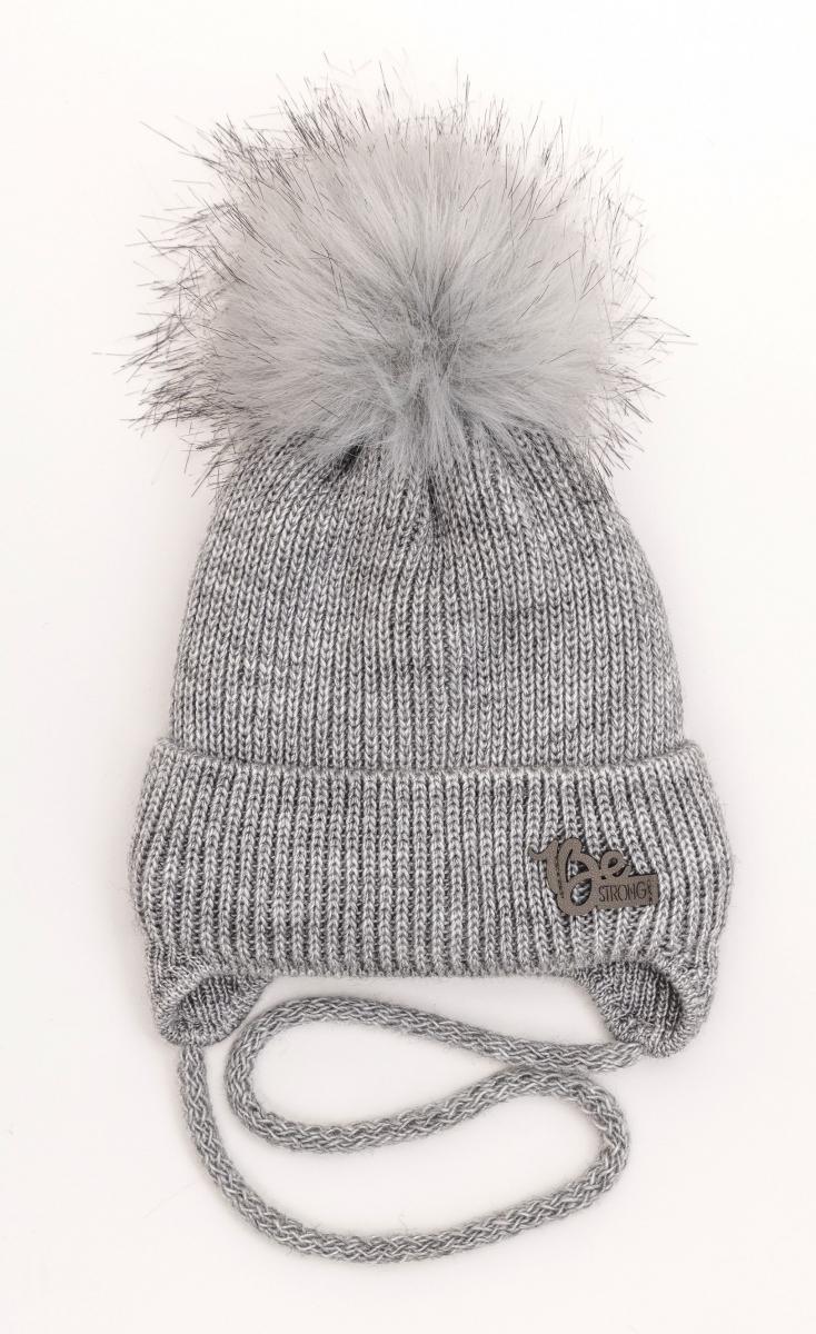 Шапка детская зимняя Alex Стронг 42-46 см Светло-серый