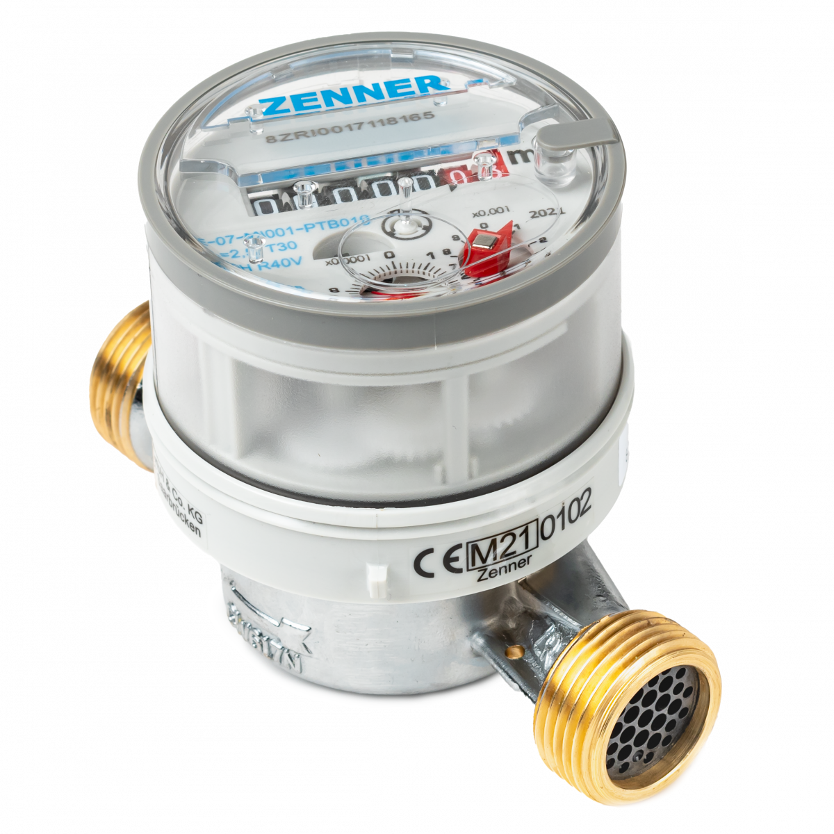 Лічильник холодної води Ду 15 Zenner ETKD без штуцерів під імпульсний датчик - фото 3 Лічильник холодної води Ду 15 Zenner ETKD без штуцерів під імпульсний датчик - фото 3