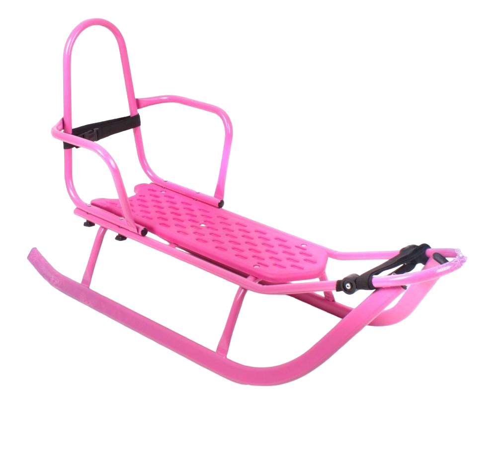 Санки Piccolino Adbor со спинкой Розовый