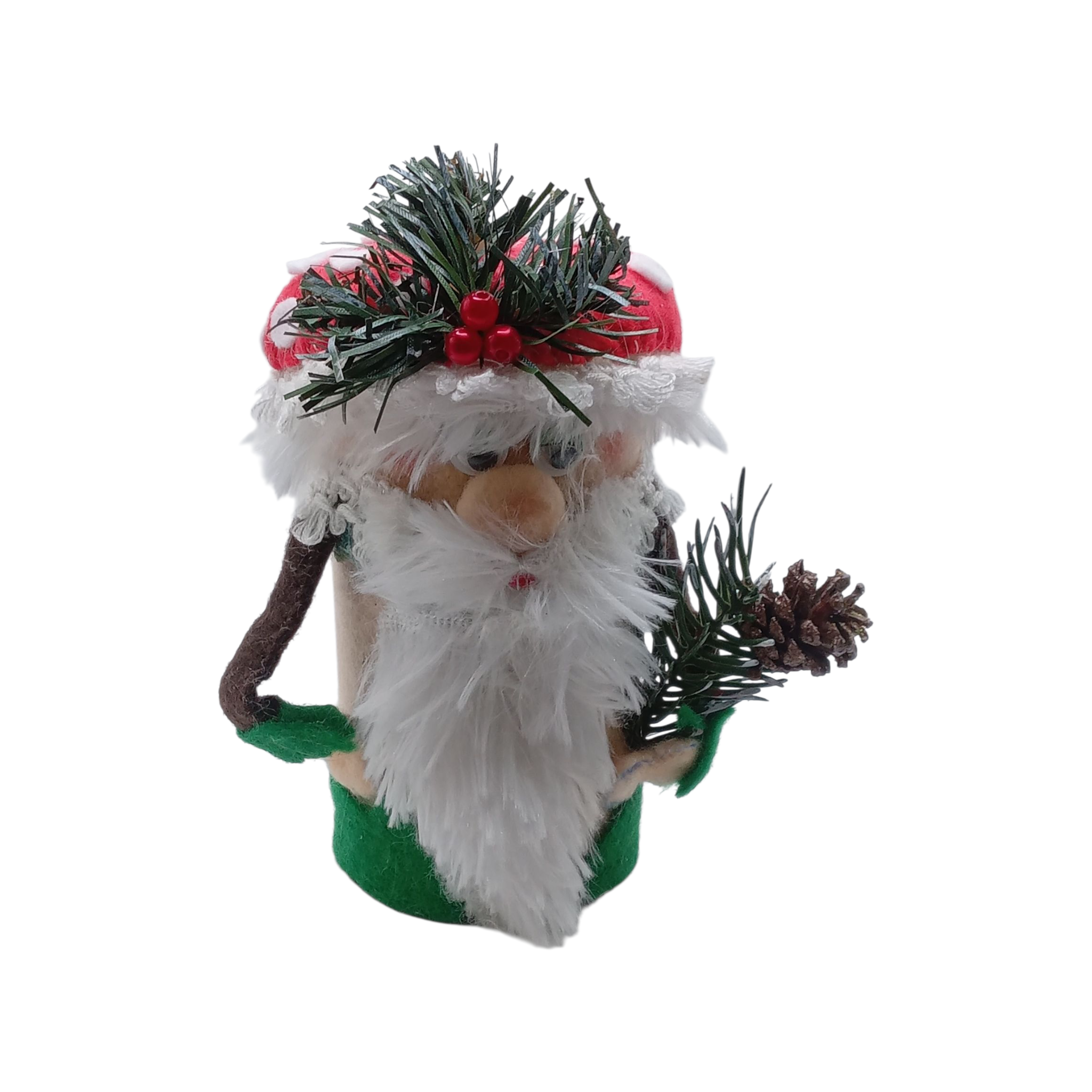 Іграшка новорічна ручної роботи Лісовик Мухоморчик (1296)