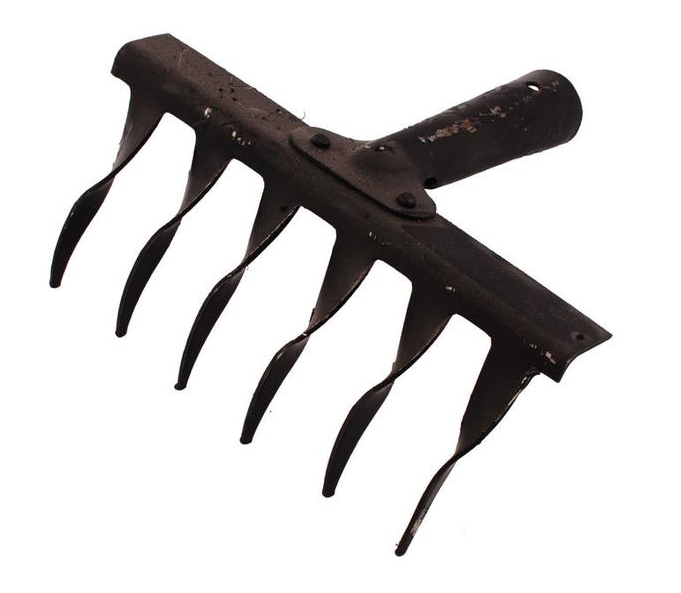 Грабли витые металл 6 зубов без черенка