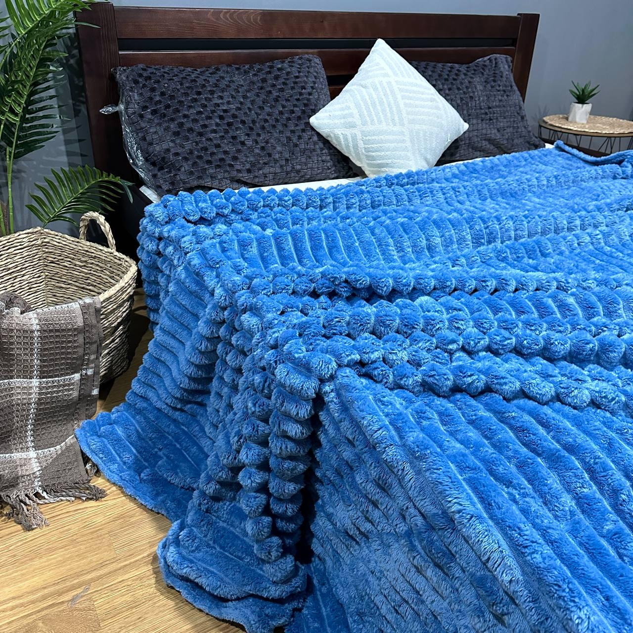 Плед-покривало Кінг Королівський шарпей велсофт 220х240 см Морська хвиля (23782750) - фото 4 Плед-покривало Кінг Королівський шарпей велсофт 220х240 см Морська хвиля (23782750) - фото 4