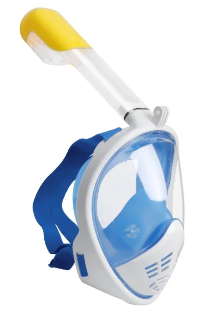 Панорамная маска для плавания RoundTech S/M с креплением для камеры Blue Панорамная маска для плавания RoundTech S/M с креплением для камеры Blue