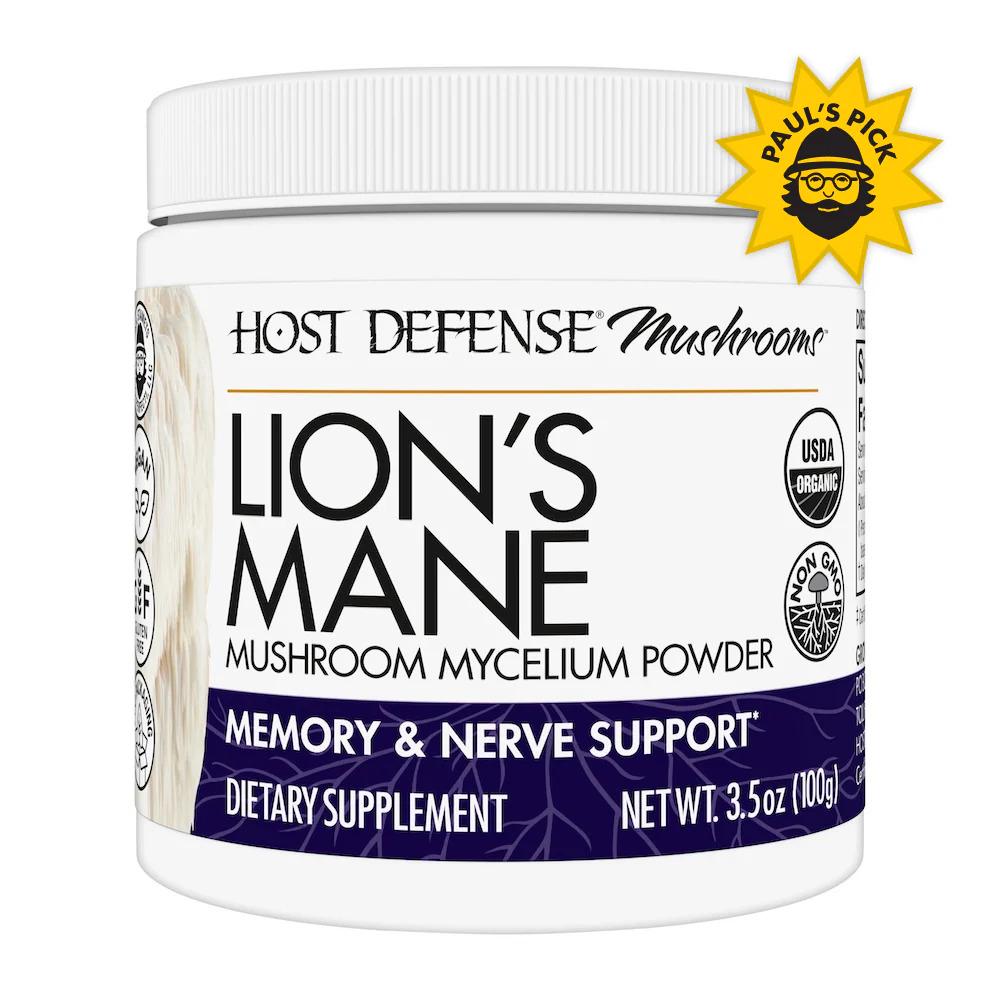 Ежовик гребенчатый Host Defense Lion's Mane Mushroom Mycelium Powder 100 г