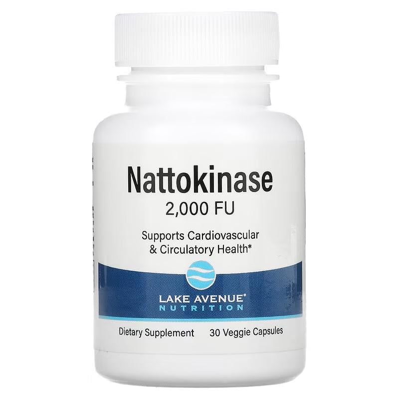 Наттокиназа Lake Avenue Nutrition Nattokinase Proteolytic Enzyme 2000 FUs 30 капс.