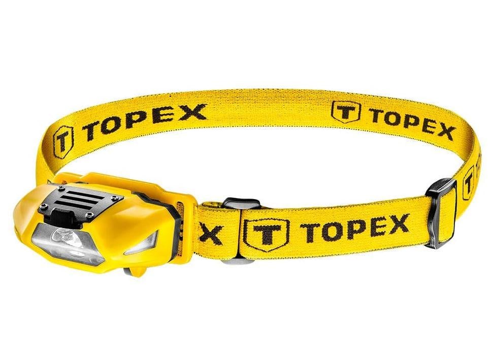 Фонарь налобный TOPEX 94W390 на батарейках AA x 1,70 лм 4 функции освещения 46 г (iz16632)