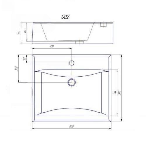 Умивальник акриловий підвісний Redokss San STICS 50 см - фото 4 Умивальник акриловий підвісний Redokss San STICS 50 см - фото 4