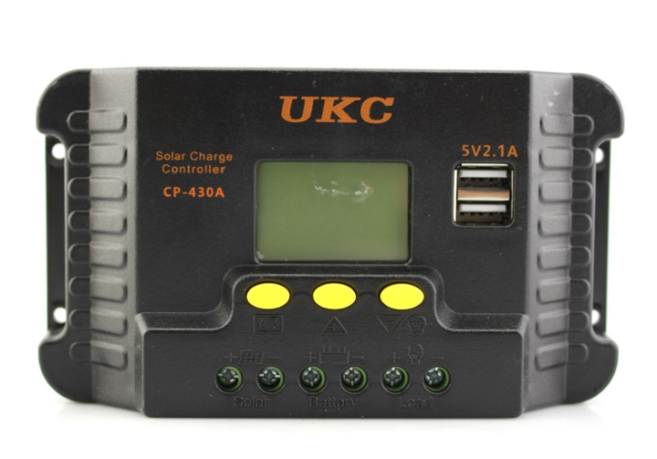 Контроллер заряда от солнечной батареи UKC CP- 430A 30 A (U0000060299)