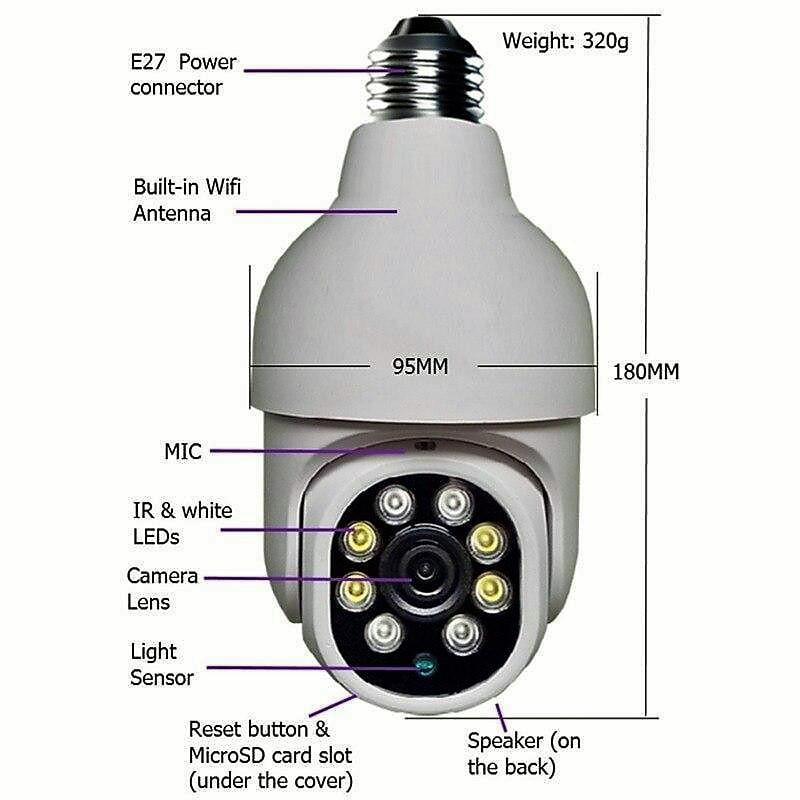 ᐉ Камера видеонаблюдения UKC L1 панорамная поворотная IP WiFi 2Mp E27 с .