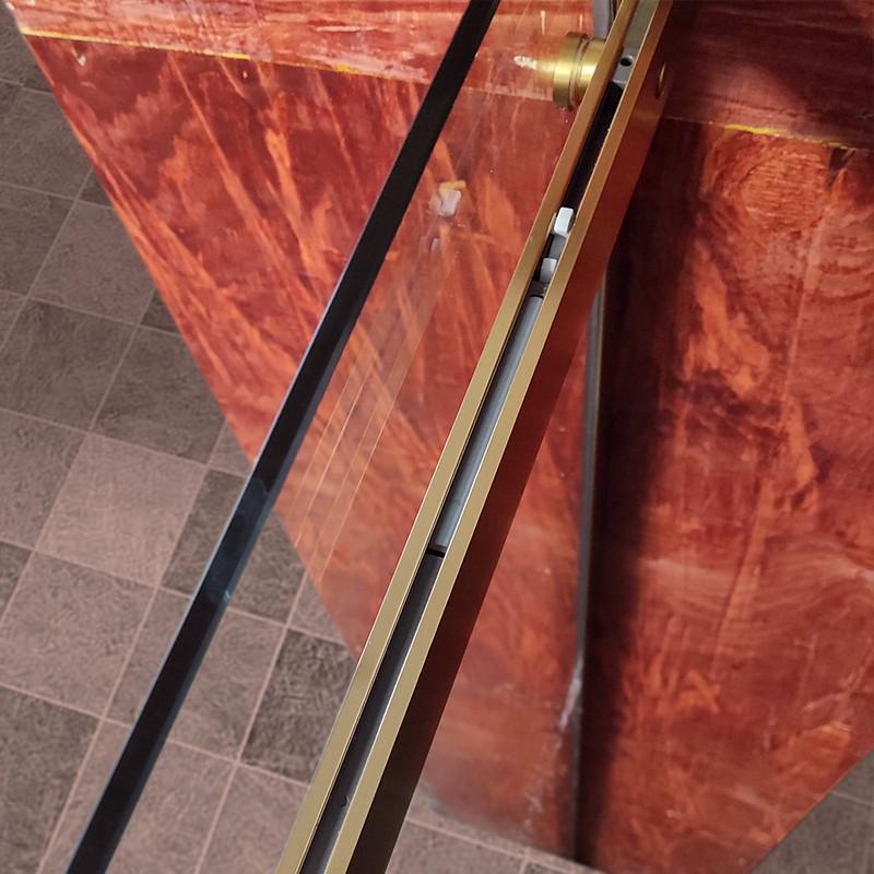 Душевая дверь в нишу KOER SR SD01-120x200-TR-12 прозрачное стекло Easy Clean 8 мм Золотой матовый (KR5377) - фото 4 Душевая дверь в нишу KOER SR SD01-120x200-TR-12 прозрачное стекло Easy Clean 8 мм Золотой матовый (KR5377) - фото 4