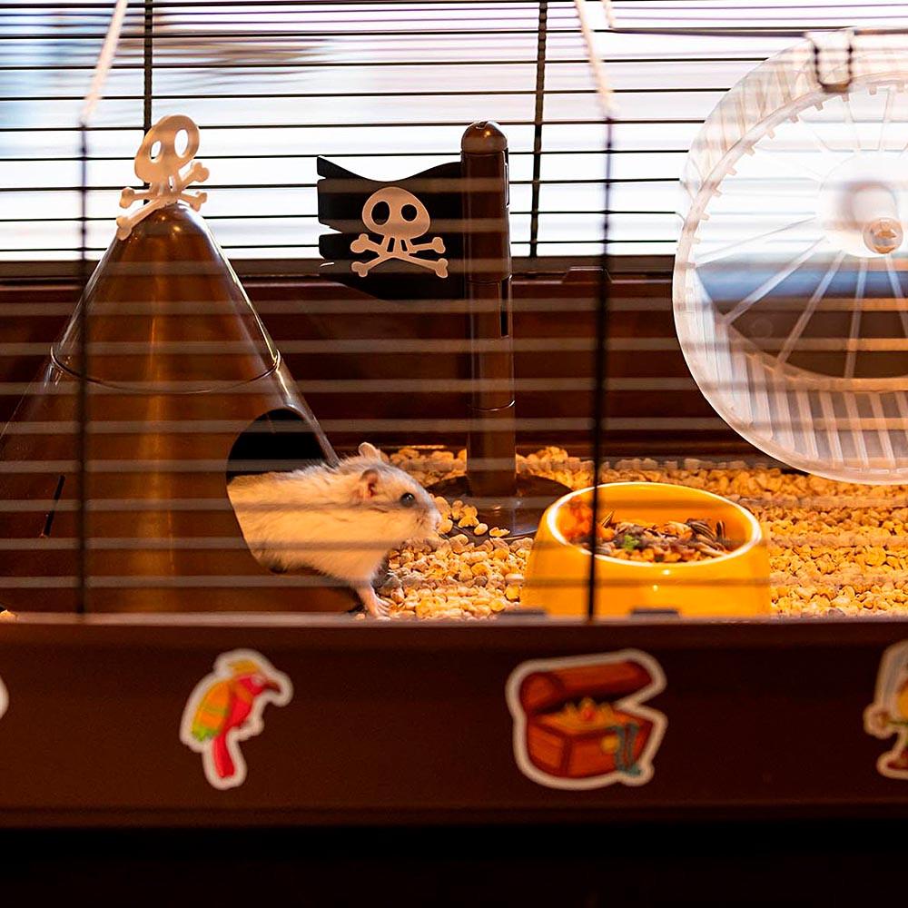 Клетка для хомяков с наклейками Пираты CRICETI 9 PIRATES 46x29,5xh 23 см (A-037362) - фото 3 Клетка для хомяков с наклейками Пираты CRICETI 9 PIRATES 46x29,5xh 23 см (A-037362) - фото 3