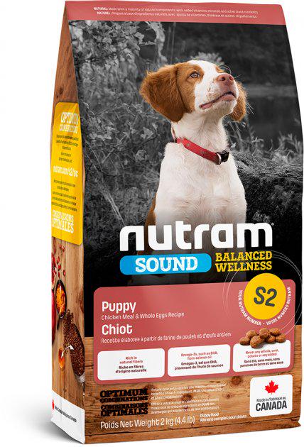 Корм сухой для щенков Nutram S2 Sound Balanced Puppy Chicken 2 кг (24149762)