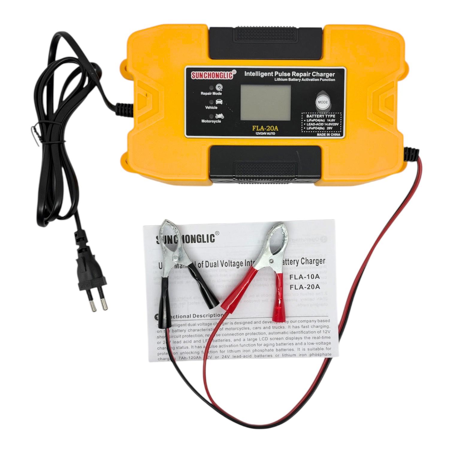 Зарядний пристрій для всіх типів акумуляторів + LiFePo4 літій залізо фосфатних Sunchonglic 20 A - фото 5 Зарядний пристрій для всіх типів акумуляторів + LiFePo4 літій залізо фосфатних Sunchonglic 20 A - фото 5