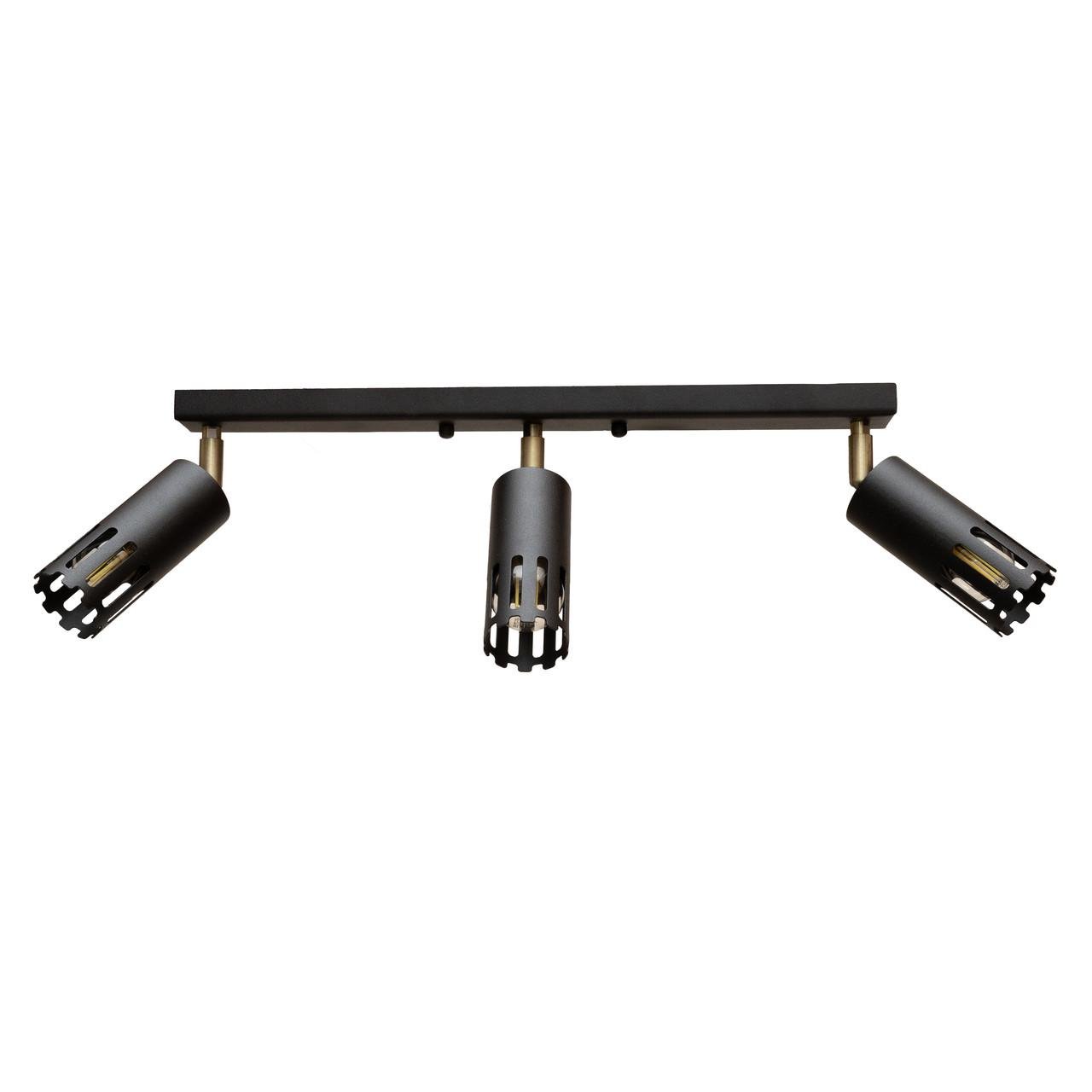 Спот-светильник MSK ELECTRIC Teramo с поворотным механизмом под три лампы Е27 Черный (NL 18050-3 BK)