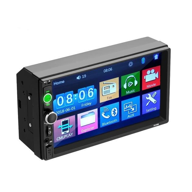 Автомагнітола 2DIN Podofo 7010B Bluetooth AUX USB MP5 Mirror Link K0126 сенсорний екран (HRM8912012003)