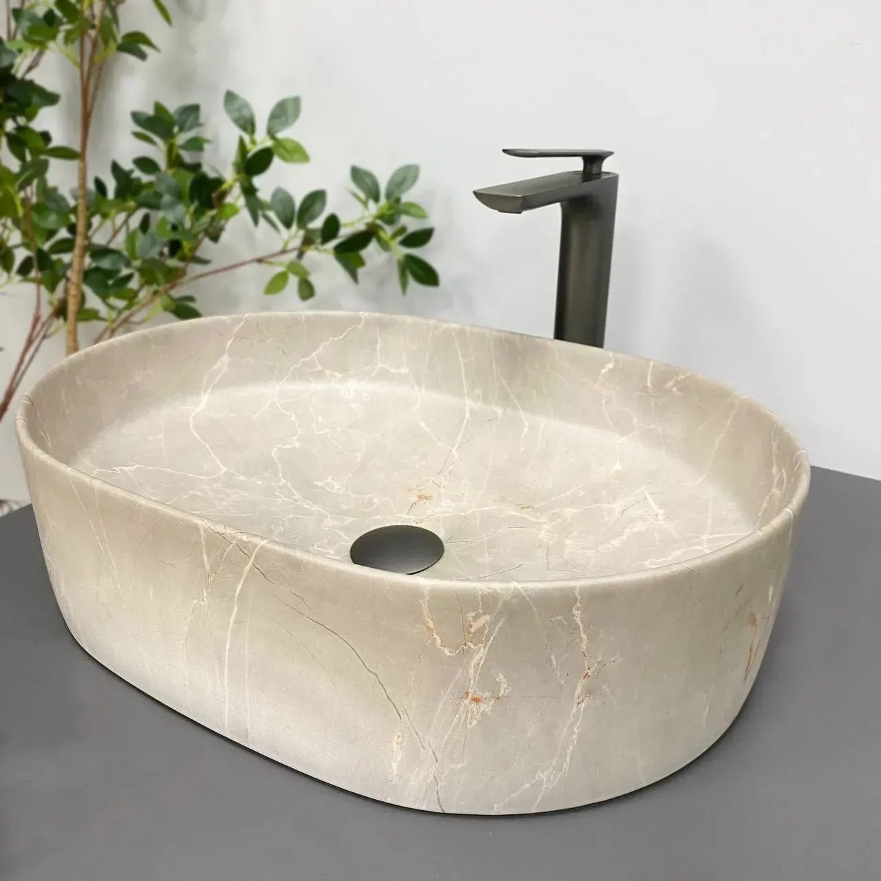 Раковина накладная VBI VERONA овальная 510x380 мм Бежевый (RM-VBI-011325)