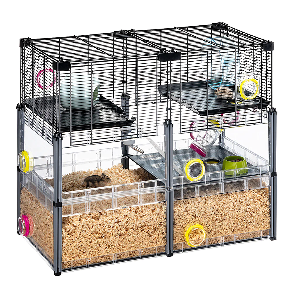 Клітка для хом'яків і мишей Ferplast Multipla Hamster Crystal з аксесуарами 72,5х37,5х62 см (57007617) - фото 2