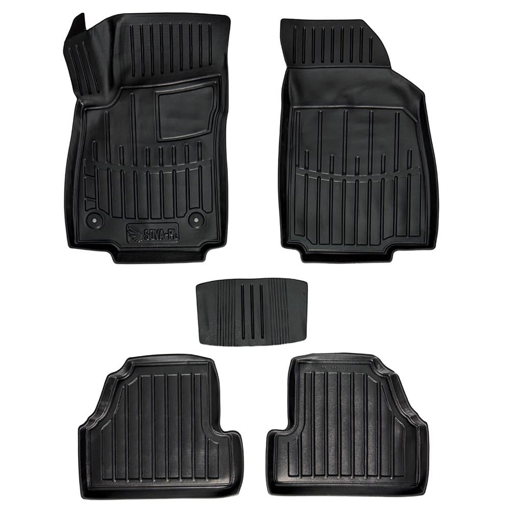 Коврики в салон SOVA-PL для Opel Meriva A 2012-2021 резиновые 5 шт. Черный (28800643) Коврики в салон SOVA-PL для Opel Meriva A 2012-2021 резиновые 5 шт. Черный (28800643)