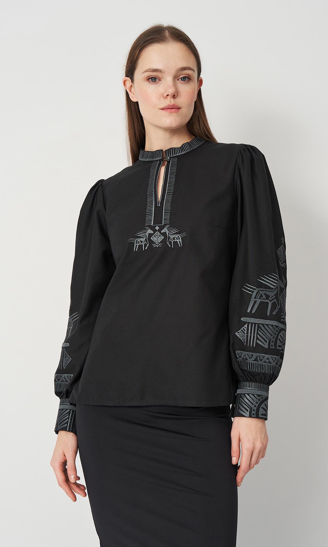 Вишиванка жіноча Вишиваночка р. 56 Чорний (545-5)