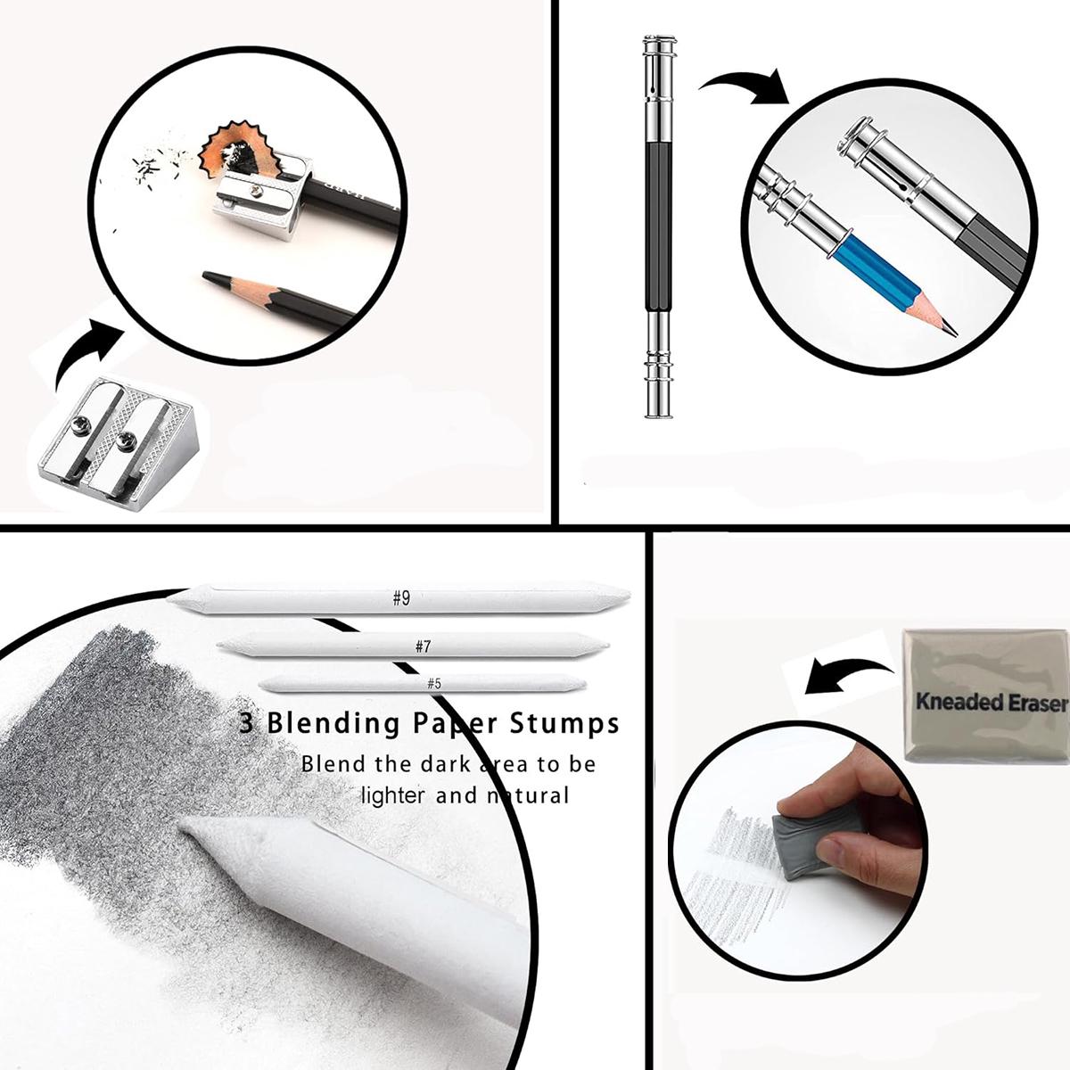 Набор для рисунка и эскизов KALOUR 38 предметов (KL-PWN038) - фото 6 Набор для рисунка и эскизов KALOUR 38 предметов (KL-PWN038) - фото 6