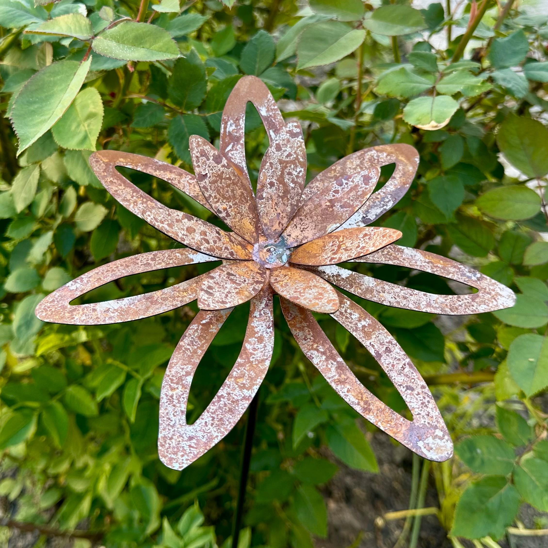 Садовая фигура Ржавый металлический цветок циния для вашего двора/клумбы/сада/террасы (DCR040) - фото 2 Садовая фигура Ржавый металлический цветок циния для вашего двора/клумбы/сада/террасы (DCR040) - фото 2