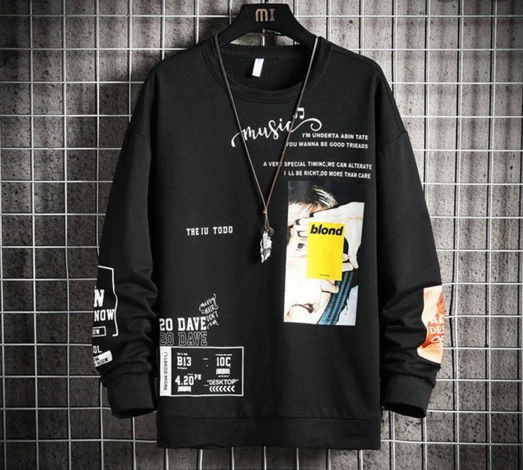 Свитшот мужской с принтом Pin-000-30624 S Черный (2711524592)