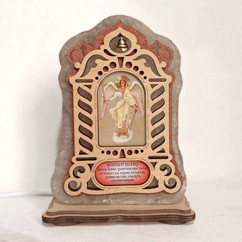 Соляная лампа Икона большая Ангел Хранитель зеленое подсвечивание (20006) Соляная лампа Икона большая Ангел Хранитель зеленое подсвечивание (20006)