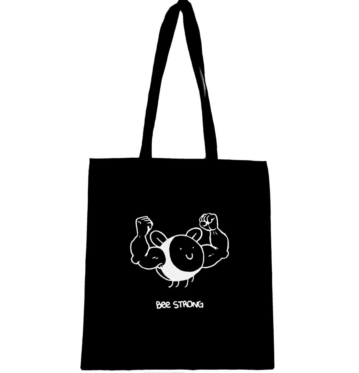 Эко-сумка с принтом "Bee strong" (158)