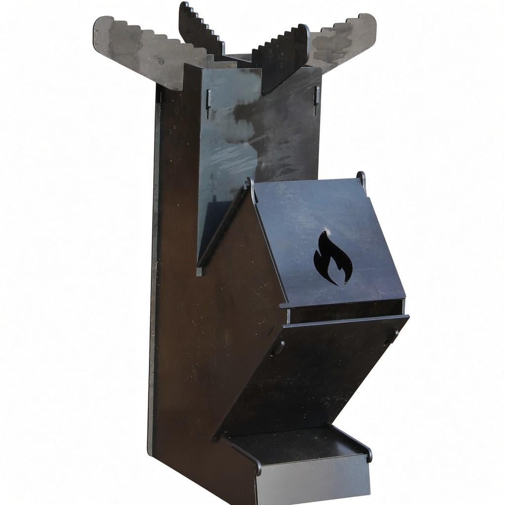 Турбопіч середня туристична розбірна сталь 2 мм