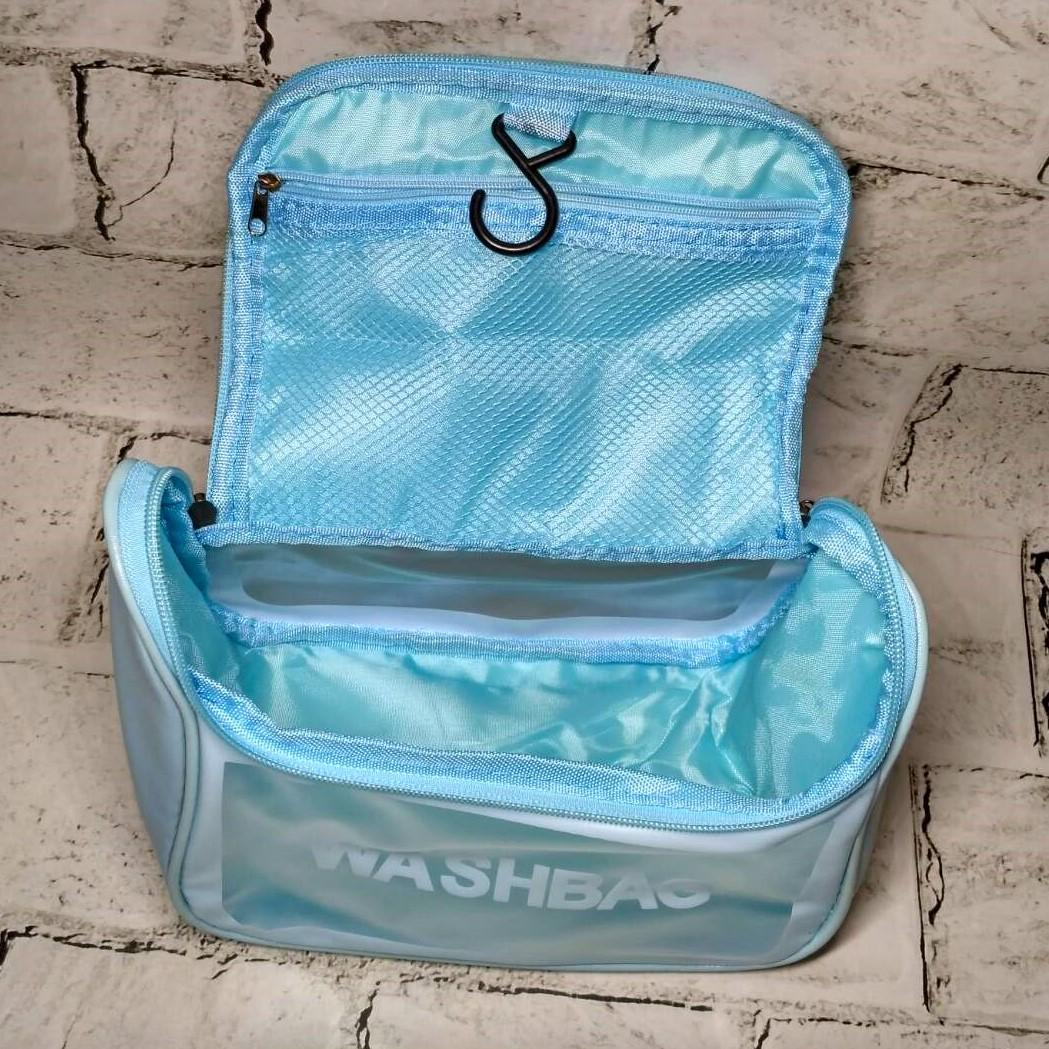 Косметичка женская Washbag водонепроницаемая Голубой (180-5-4) - фото 2