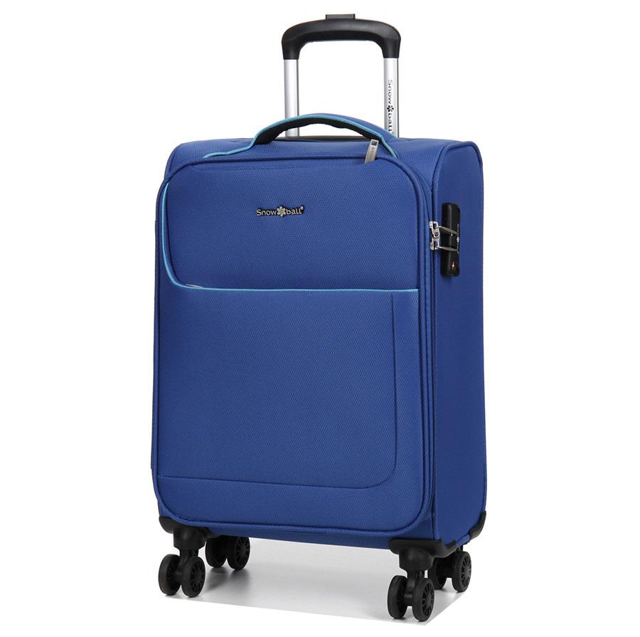 Чемодан Snowball 22204 тканевый S 35/9 л 58х36х22 см Синий