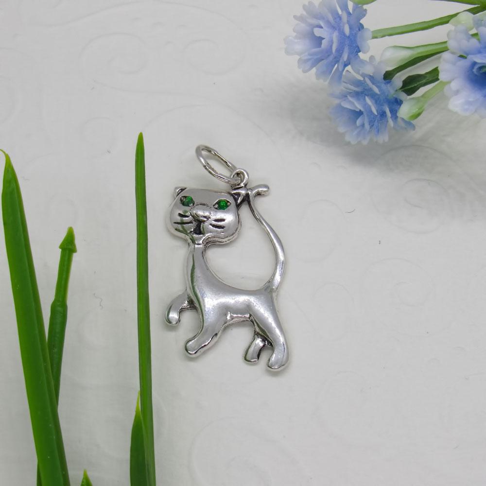 Срібний підвіс Граціозна кішка (1192845655) - фото 5