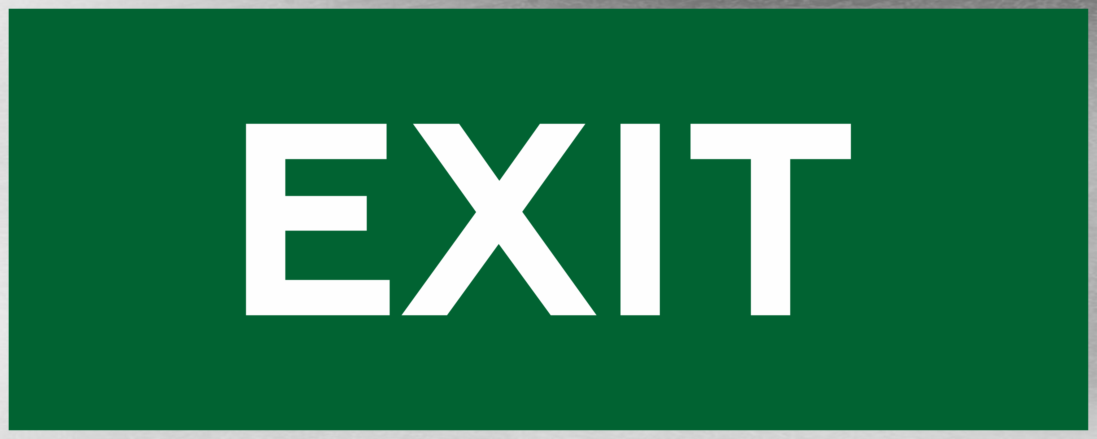 Металлическая табличка "Exit" 26x12 см