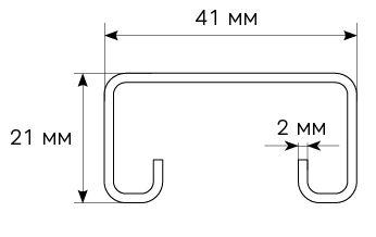 Профіль монтажний Kripter 41x21x2 мм (17400000) - фото 2 Профіль монтажний Kripter 41x21x2 мм (17400000) - фото 2
