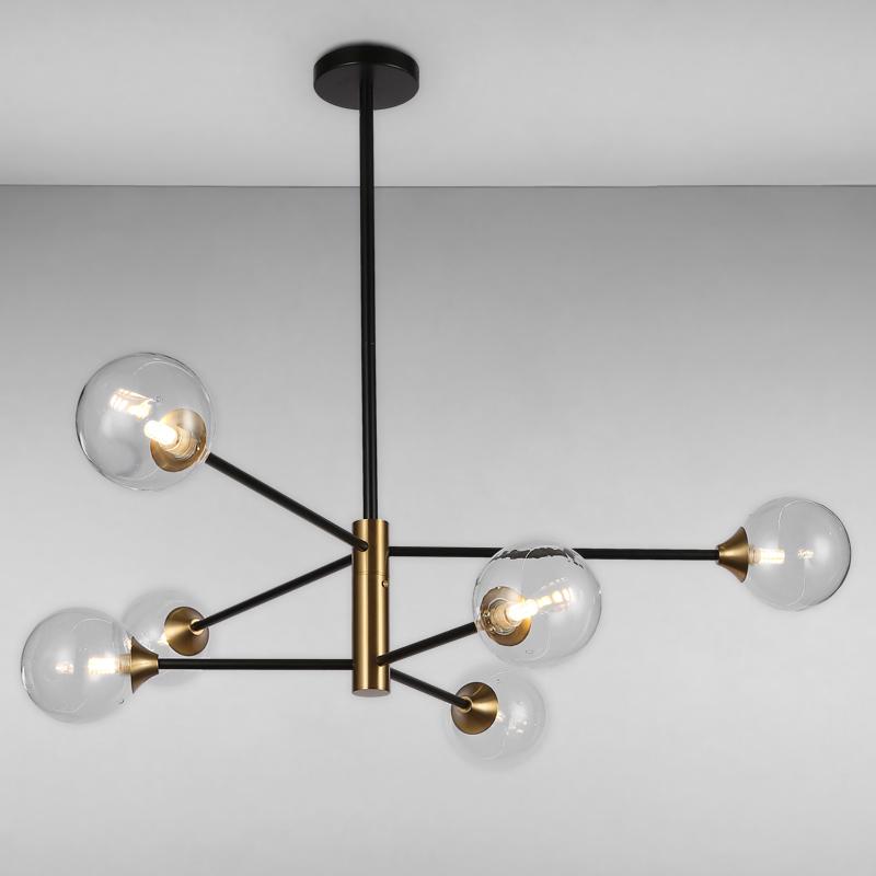Люстра молекула подвесная Light House LS-17078-6 Черный (16252)