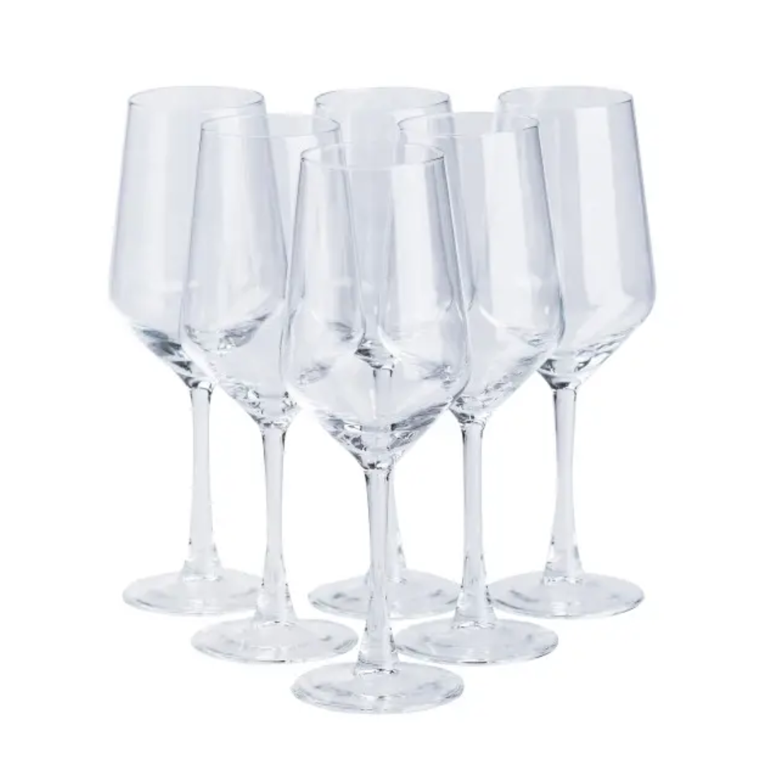 Набор бокалов для вина 6 штук по 400 мл Прозрачный (p-07)