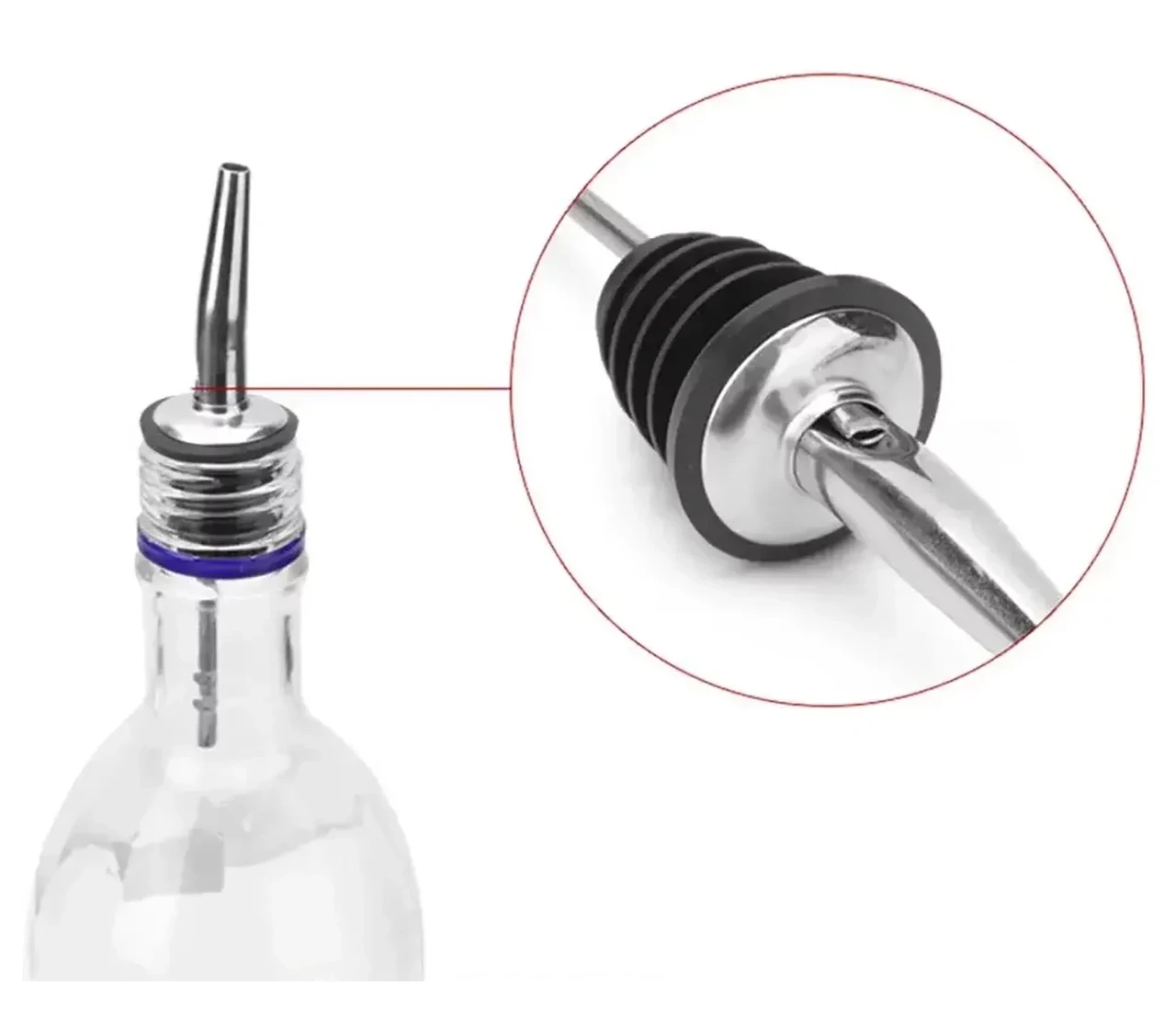 Носик-дозатор для пляшки нержавіюча сталь 10,5х3 см (2490285247) - фото 3 Носик-дозатор для пляшки нержавіюча сталь 10,5х3 см (2490285247) - фото 3