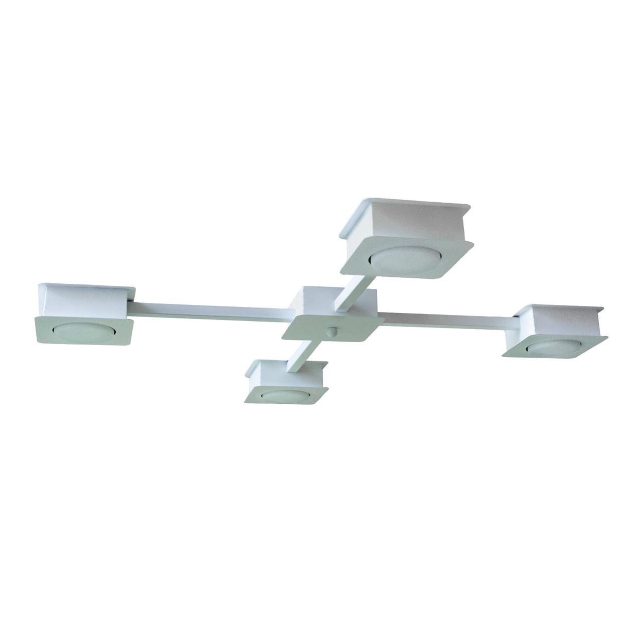 Люстра стельова MSK ELECTRIC Space NL 12040-4 WH на чотири плафони під лампи GX53 Білий (MSK_618715) - фото 3
