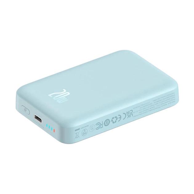 Повербанк Baseus Magnetic Mini Air 10000 mAh 20 W 2в1 QC3.0+PD3.0 з бездротовою зарядкою Qi 15 W Blue (P10059001313-00) - фото 4