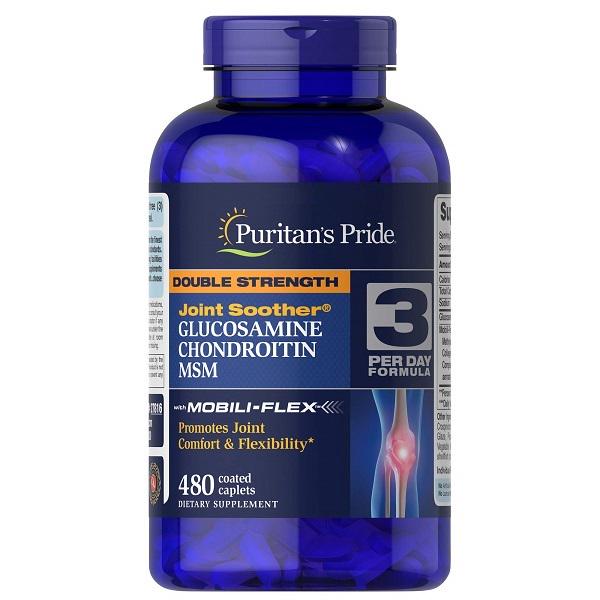 Препарат для суставов и связок Puritan's Pride Chondroitin Glucosamine MSM 3 Per Day Formula 480 капс. (000020022)
