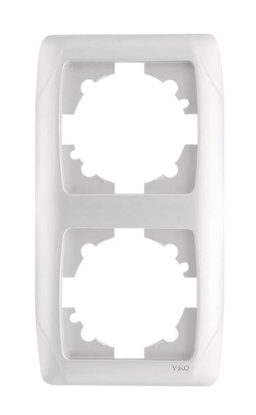 Рамка двухместная вертикальная Viko Carmen Белый (00000014856) Рамка двухместная вертикальная Viko Carmen Белый (00000014856)