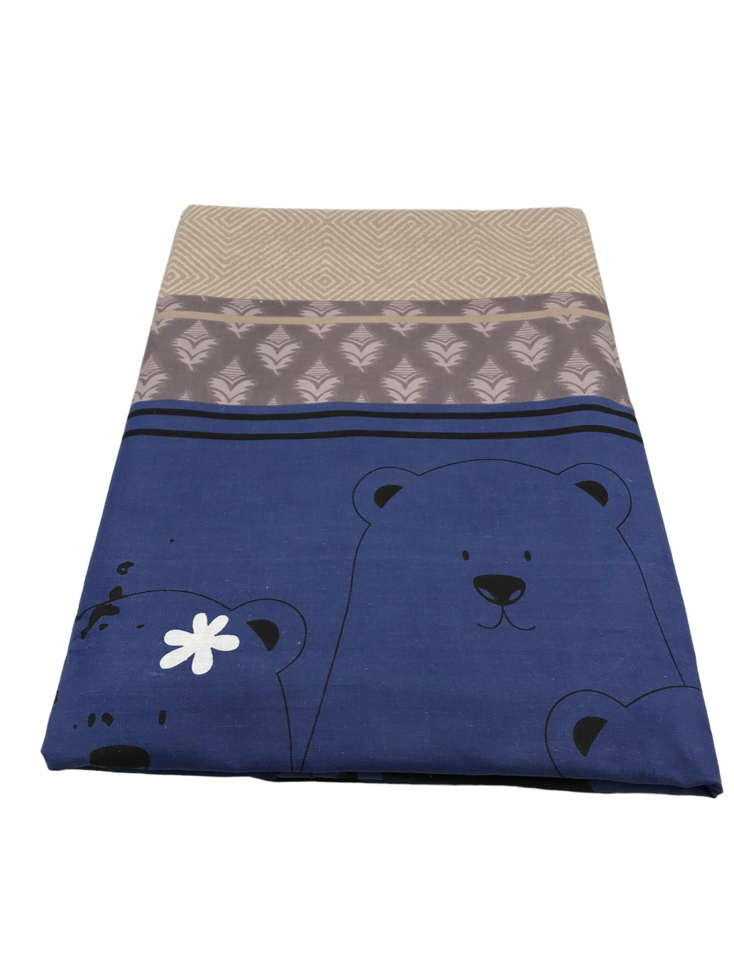 Простынь из бязи Мишки на синем 180х220 см (4484/1.8) Простынь из бязи Мишки на синем 180х220 см (4484/1.8)